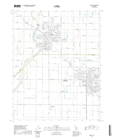 United States Geological Survey Reedley, CA (2021, 24000-Scale) digital map