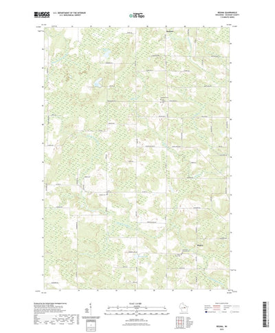 United States Geological Survey Regina, WI (2022, 24000-Scale) digital map