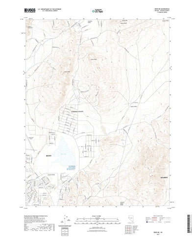 United States Geological Survey Reno NE, NV (2021, 24000-Scale) digital map