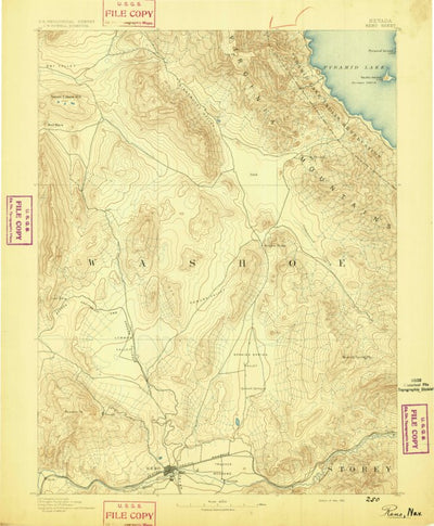 United States Geological Survey Reno, NV-CA (1891, 125000-Scale) digital map
