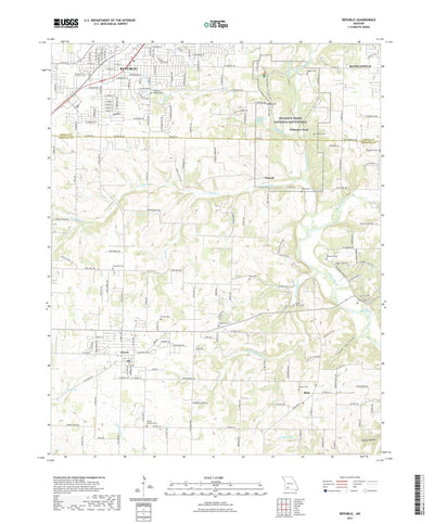 United States Geological Survey Republic, MO (2021, 24000-Scale) digital map
