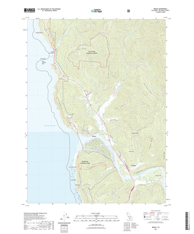 United States Geological Survey Requa, CA (2021, 24000-Scale) digital map