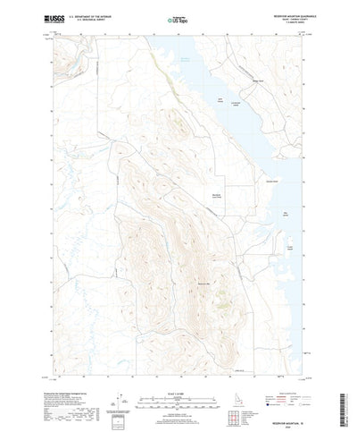 United States Geological Survey Reservoir Mountain, ID (2020, 24000-Scale) digital map