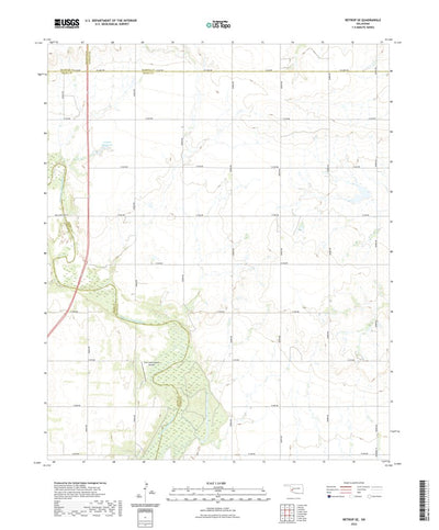 United States Geological Survey Retrop SE, OK (2022, 24000-Scale) digital map