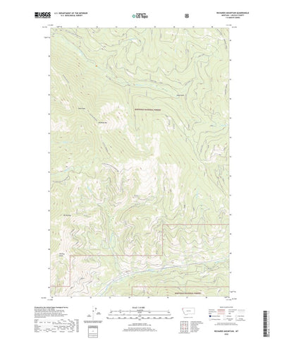 United States Geological Survey Richards Mountain, MT (2020, 24000-Scale) digital map