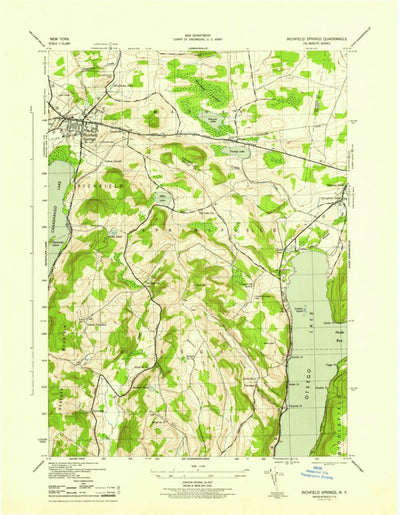 United States Geological Survey Richfield Springs, NY (1945, 31680-Scale) digital map