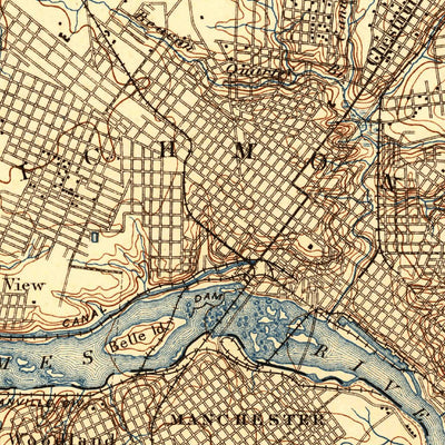 United States Geological Survey Richmond, VA (1895, 62500-Scale) digital map