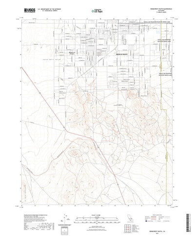 United States Geological Survey Ridgecrest South, CA (2021, 24000-Scale) digital map