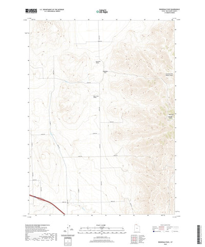 United States Geological Survey Ridgedale Pass, UT (2020, 24000-Scale) digital map