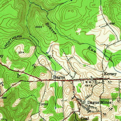 United States Geological Survey Ridgway, PA (1941, 62500-Scale) digital map