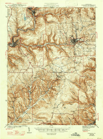 United States Geological Survey Ridgway, PA (1944, 62500-Scale) digital map