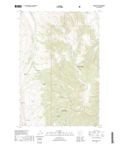 United States Geological Survey Rimrock Divide, MT (2020, 24000-Scale) digital map