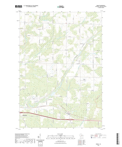 United States Geological Survey Ringle, WI (2022, 24000-Scale) digital map