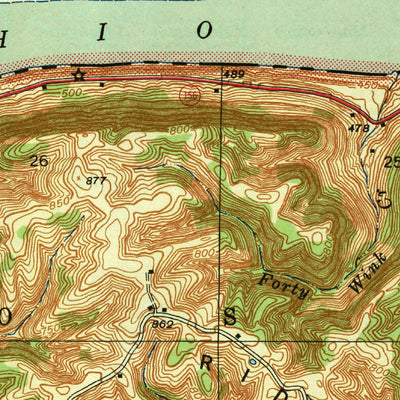 United States Geological Survey Rising Sun, IN-KY (1943, 24000-Scale) digital map