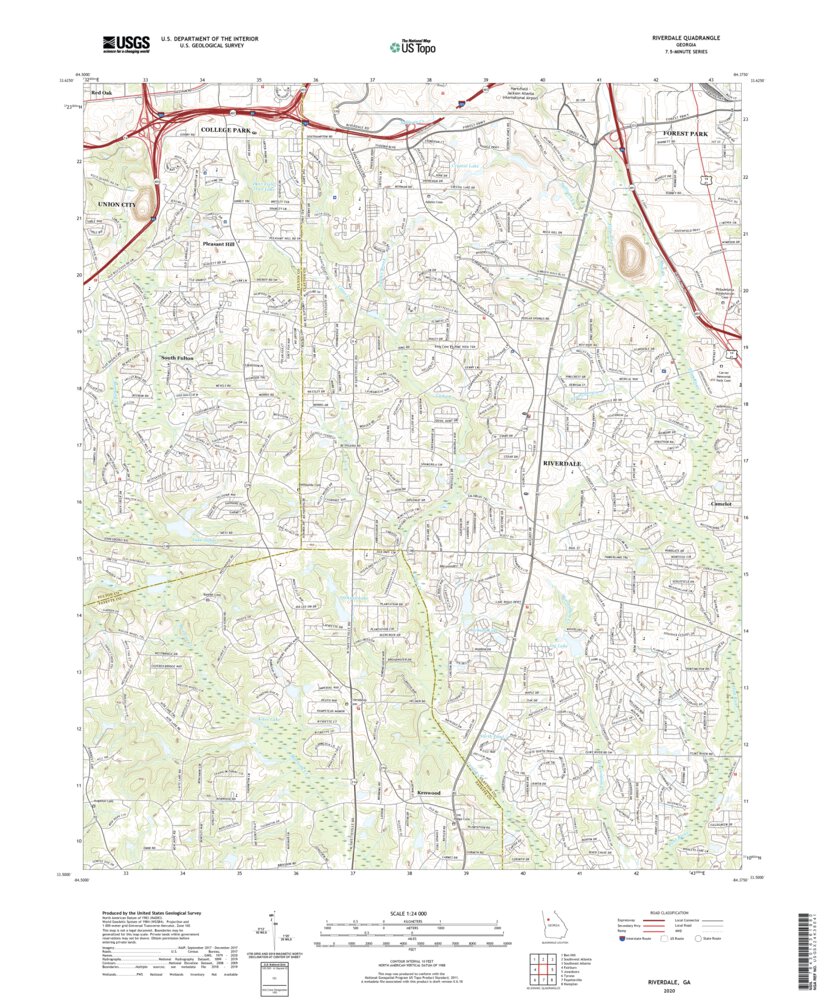 Riverdale, GA (2020, 24000-Scale) Map by United States Geological ...