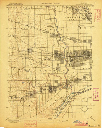 United States Geological Survey Riverside, IL (1900, 62500-Scale) digital map