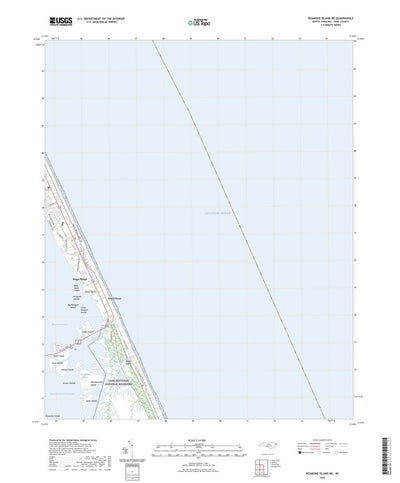 United States Geological Survey Roanoke Island NE, NC (2022, 24000-Scale) digital map