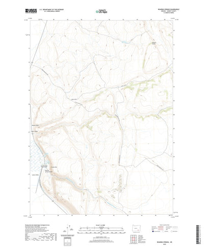 United States Geological Survey Roaring Springs, OR (2020, 24000-Scale) digital map