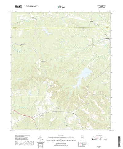 United States Geological Survey Roba, AL (2020, 24000-Scale) digital map