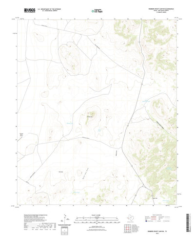United States Geological Survey Robbers Roost Canyon, TX (2022, 24000-Scale) digital map