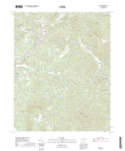 United States Geological Survey Robbins, TN (2022, 24000-Scale) digital map