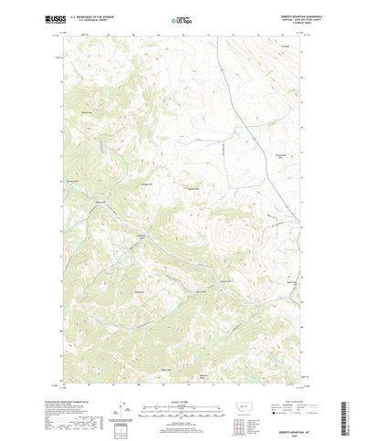 United States Geological Survey Roberts Mountain, MT (2020, 24000-Scale) digital map