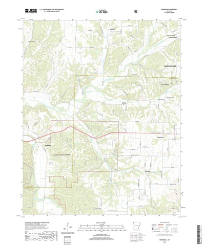 United States Geological Survey Robinson, AR (2020, 24000-Scale) digital map