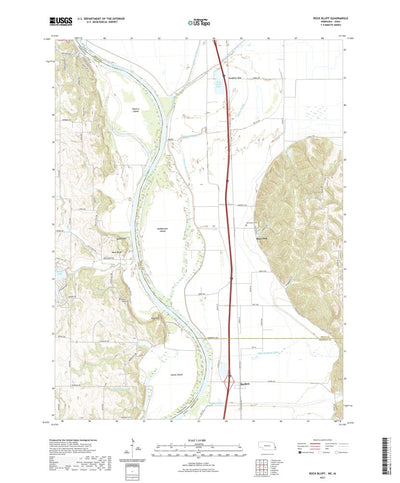 United States Geological Survey Rock Bluff, NE (2021, 24000-Scale) digital map