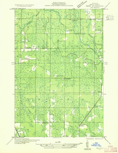 United States Geological Survey Rock SE, MI (1932, 31680-Scale) digital map