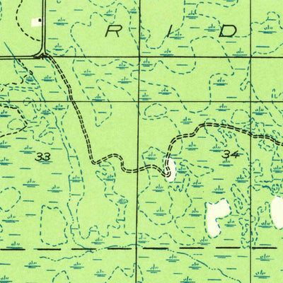 United States Geological Survey Rock SE, MI (1932, 31680-Scale) digital map