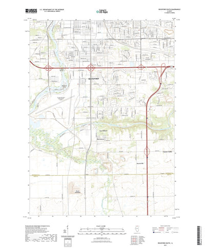 United States Geological Survey Rockford South, IL (2021, 24000-Scale) digital map