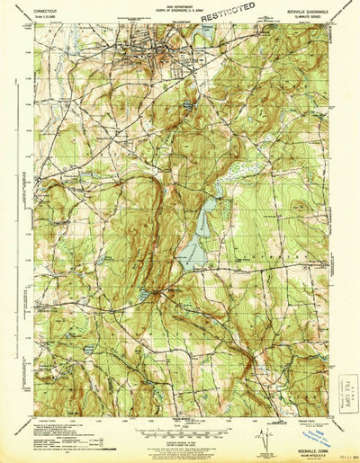 United States Geological Survey Rockville, CT (1944, 31680-Scale) digital map