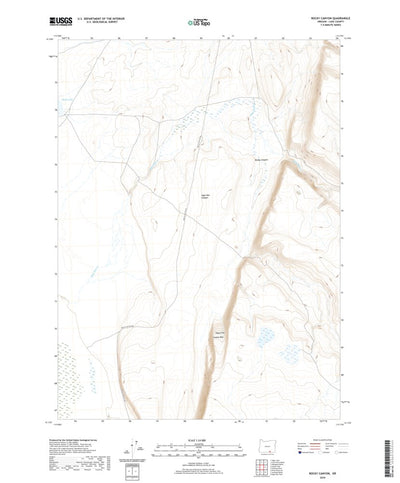 United States Geological Survey Rocky Canyon, OR (2020, 24000-Scale) digital map