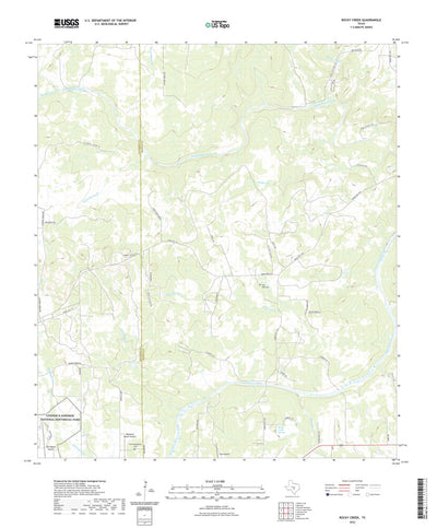 United States Geological Survey Rocky Creek, TX (2022, 24000-Scale) digital map