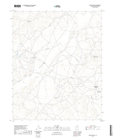 United States Geological Survey Rocky Ridge SE, AZ (2021, 24000-Scale) digital map
