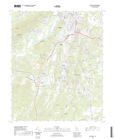 United States Geological Survey Rome South, GA (2020, 24000-Scale) digital map