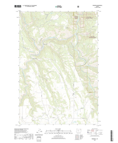 United States Geological Survey Rondowa, OR (2020, 24000-Scale) digital map