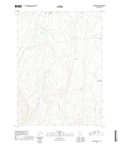 United States Geological Survey Rongis Reservoir, WY (2021, 24000-Scale) digital map