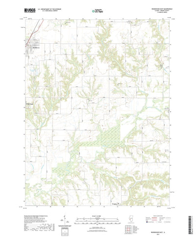 United States Geological Survey Roodhouse East, IL (2021, 24000-Scale) digital map