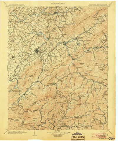 United States Geological Survey Room Mountain, TN-NC (1904, 125000-Scale) digital map