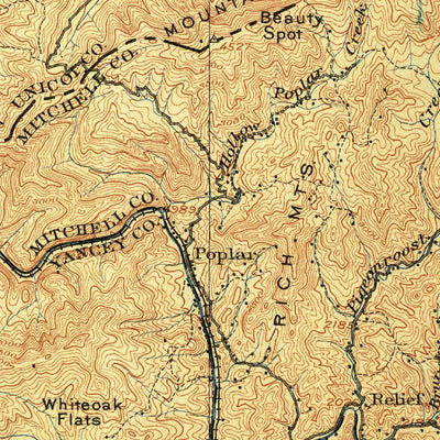 United States Geological Survey Room Mountain, TN-NC (1904, 125000-Scale) digital map