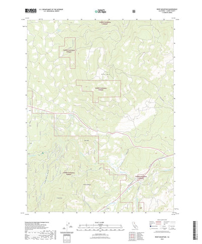 United States Geological Survey Roop Mountain, CA (2022, 24000-Scale) digital map