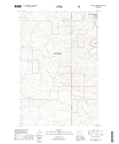 United States Geological Survey Roosevelt Creek West, ND (2020, 24000-Scale) digital map