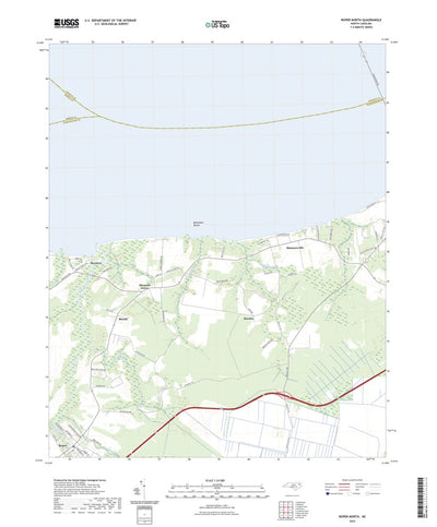 United States Geological Survey Roper North, NC (2022, 24000-Scale) digital map