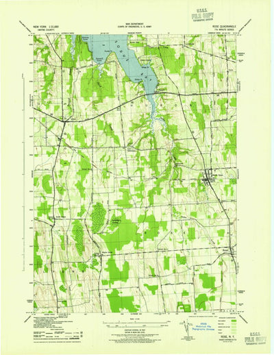 United States Geological Survey Rose, NY (1943, 31680-Scale) digital map