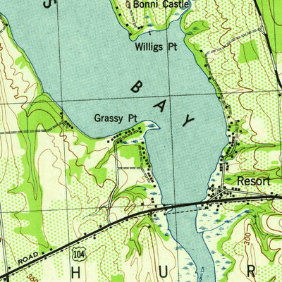United States Geological Survey Rose, NY (1943, 31680-Scale) digital map