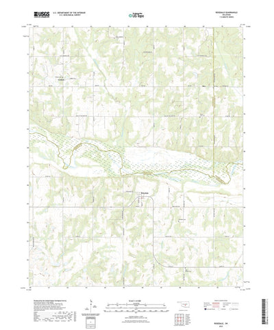 United States Geological Survey Rosedale, OK (2022, 24000-Scale) digital map