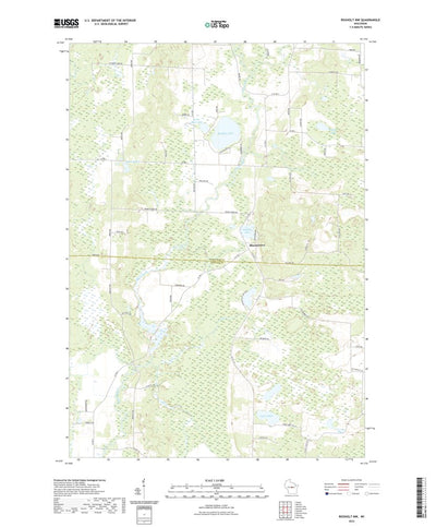 United States Geological Survey Rosholt NW, WI (2022, 24000-Scale) digital map