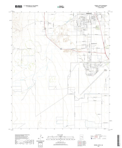 United States Geological Survey Roswell South, NM (2020, 24000-Scale) digital map