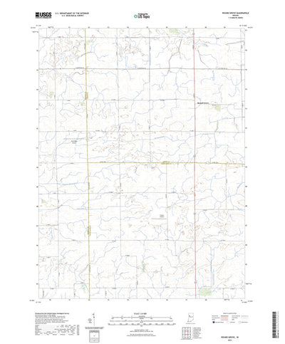 United States Geological Survey Round Grove, IN (2022, 24000-Scale) digital map